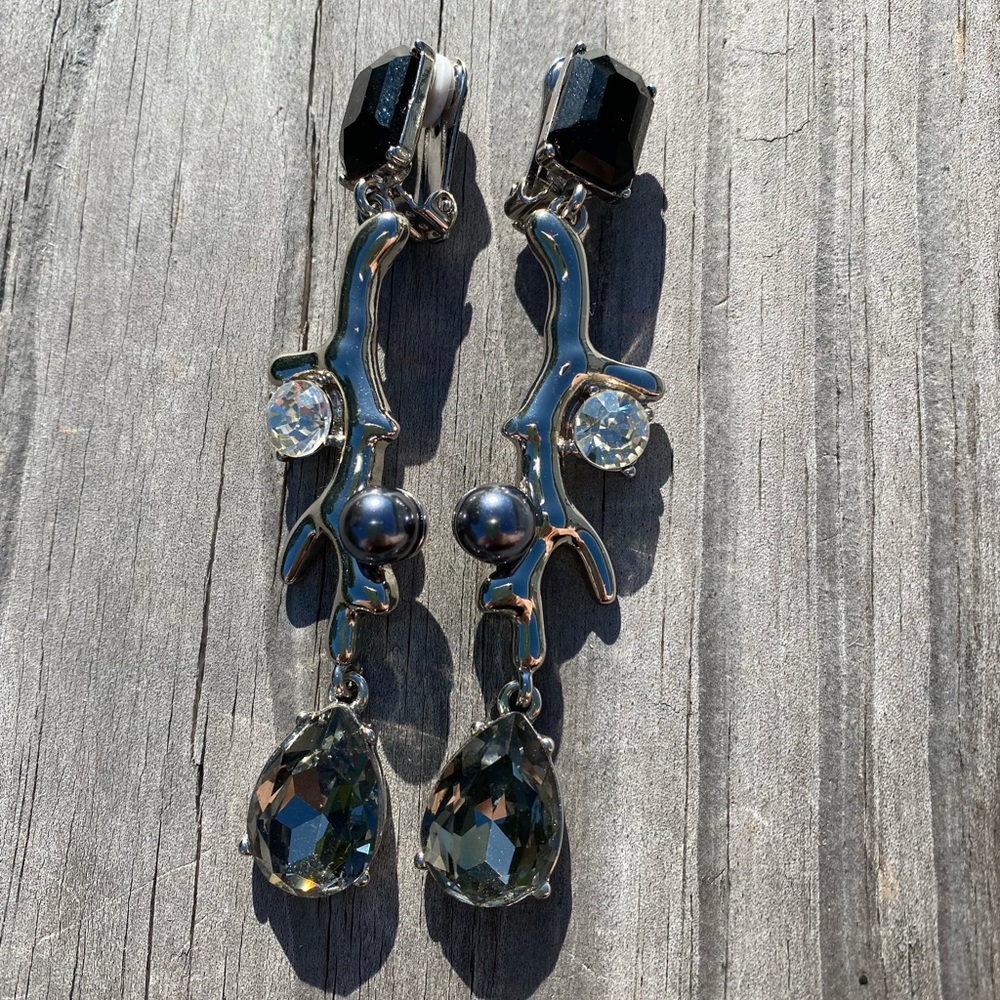 Oscar De La Renta Clip Coral Earrings